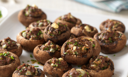Beef and Blue Cheese-Stuffed Mushrooms