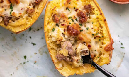 Sausage Stuffed Spaghetti Squash