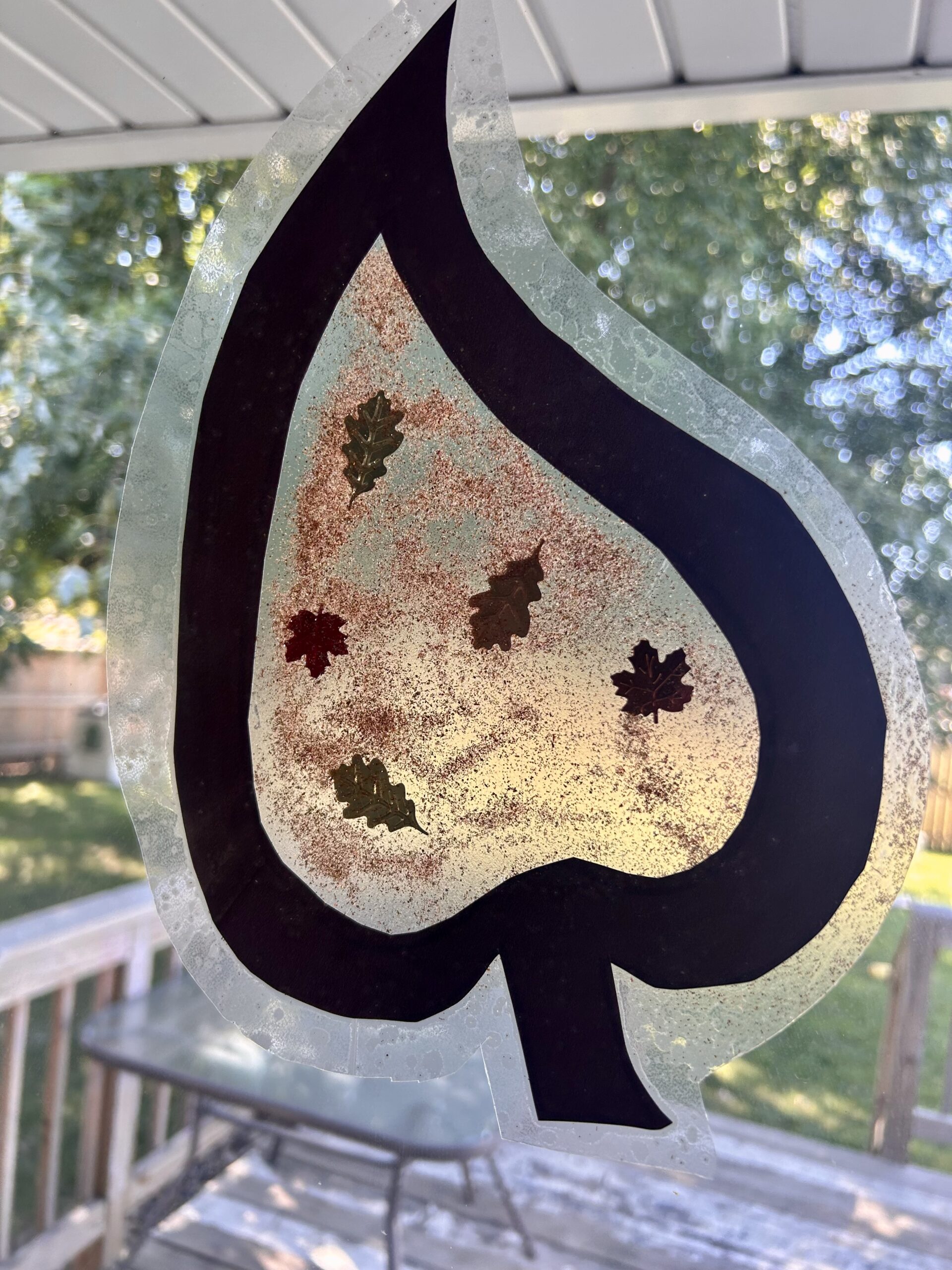 Fall Craft glitter leaf