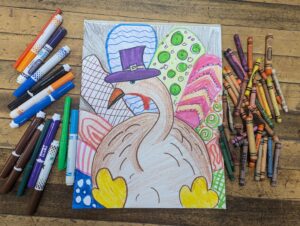 Turkey Design & Chalk Pastel