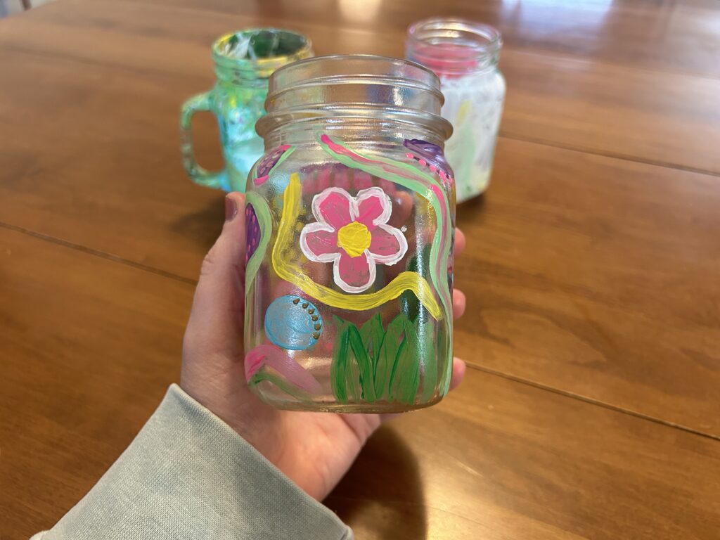Painted Glass Vase Craft Finished