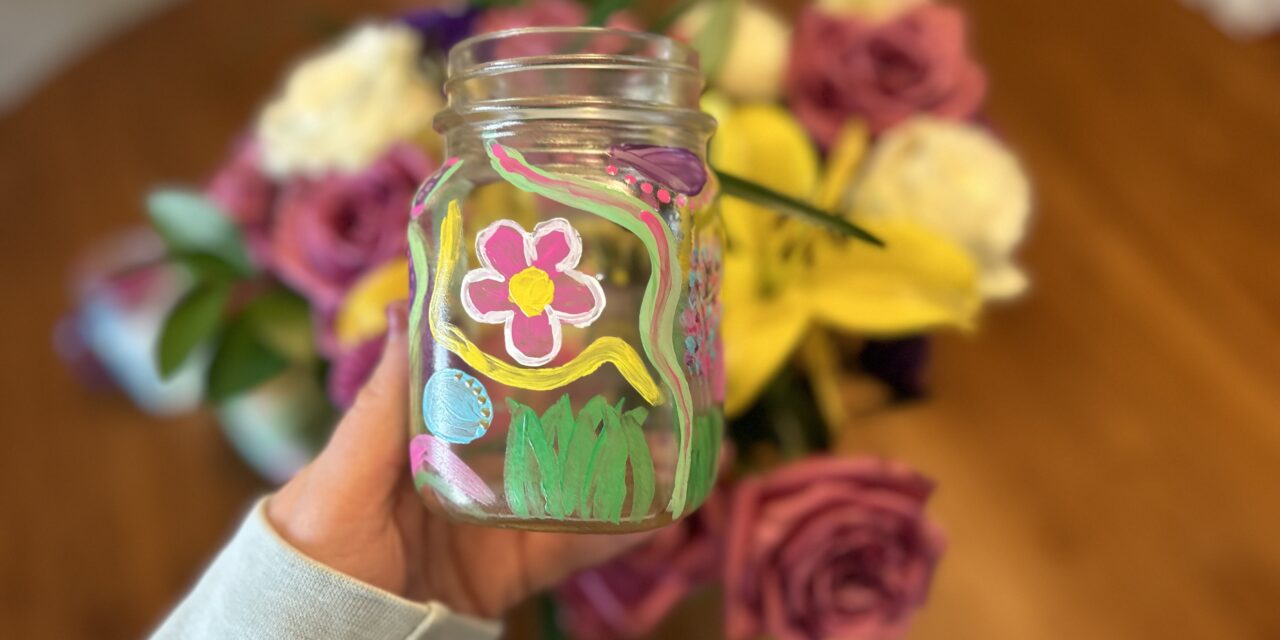 Painted Glass Vase Craft