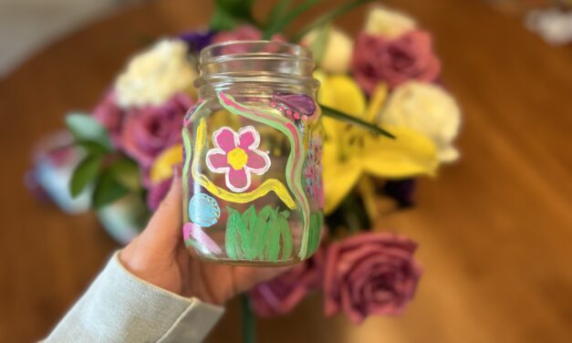 Painted Glass Vase Craft