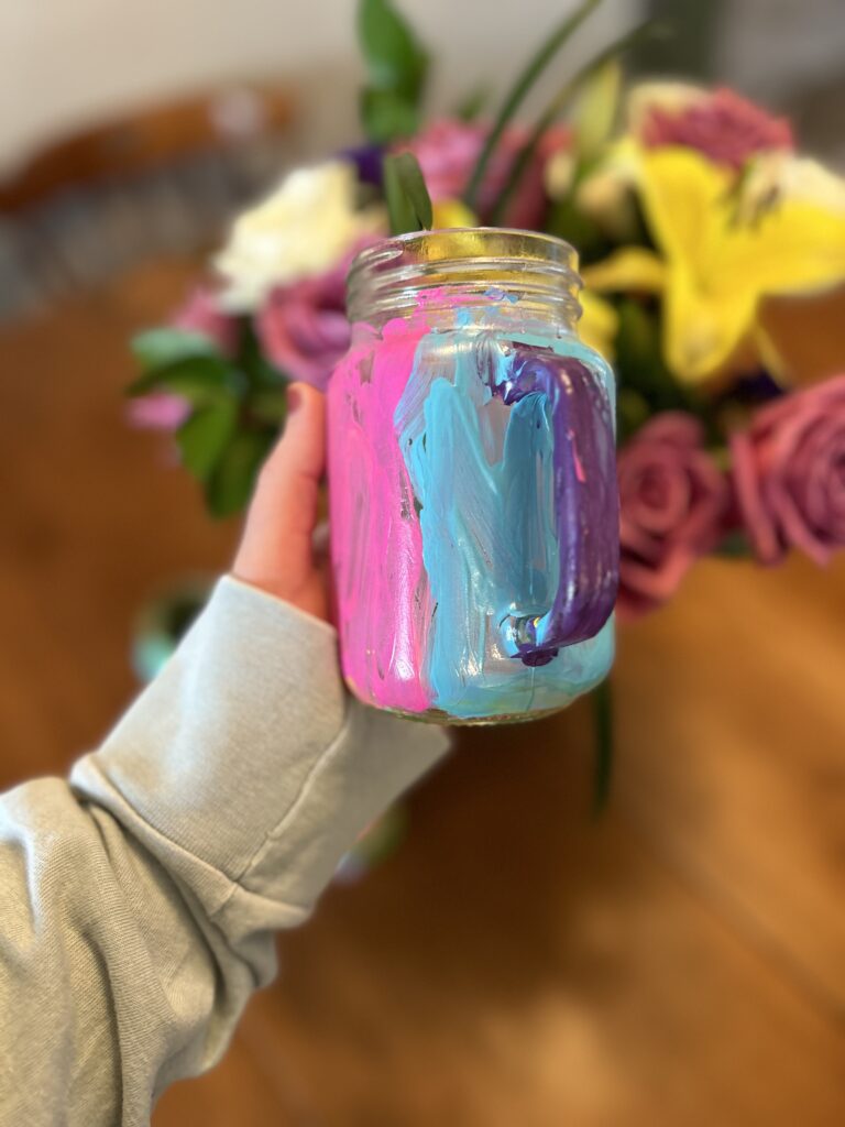 Painted Glass Mug/Vase