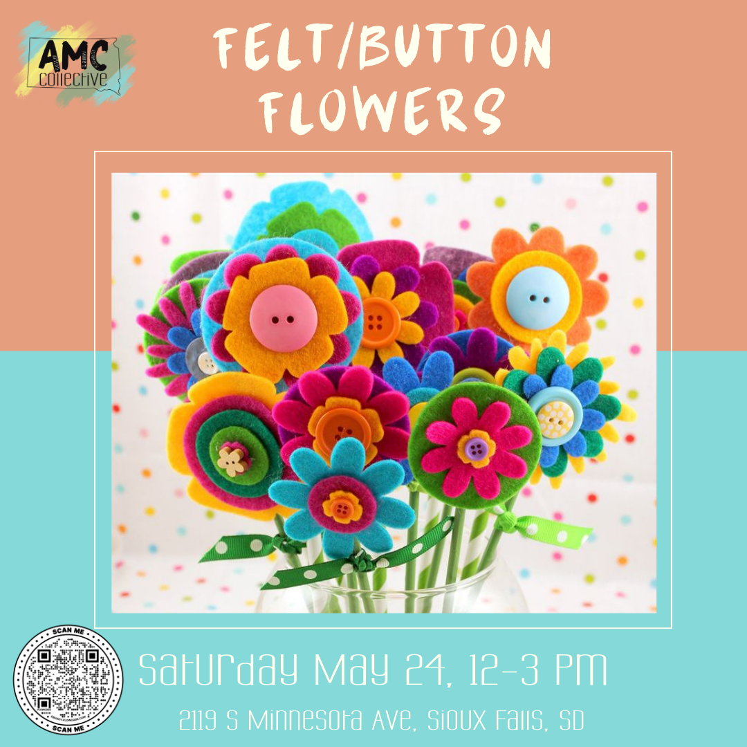 ???? Felt and Button Flowers Make & Take