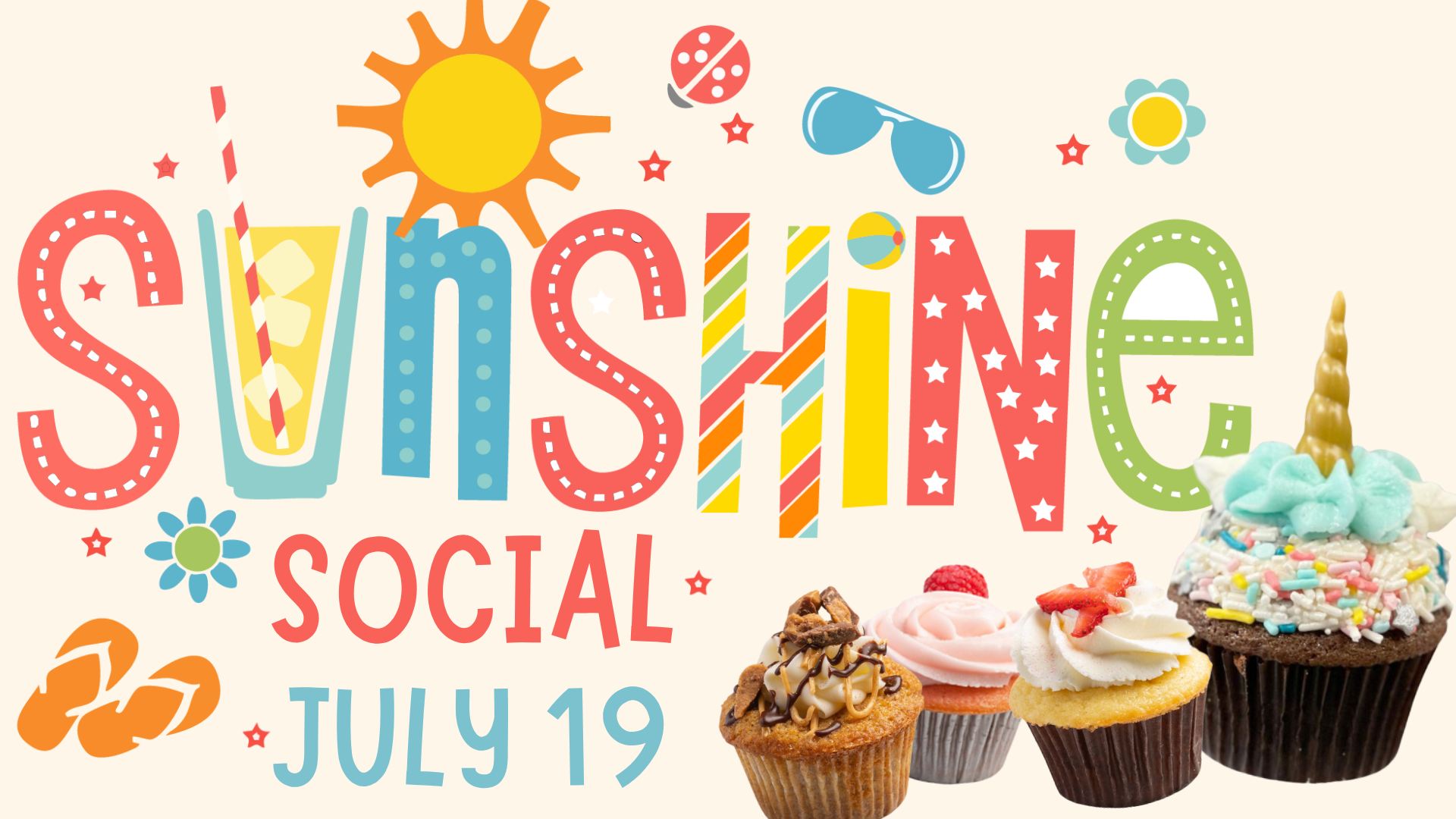 Sunshine Social at Oh My Cupcakes!