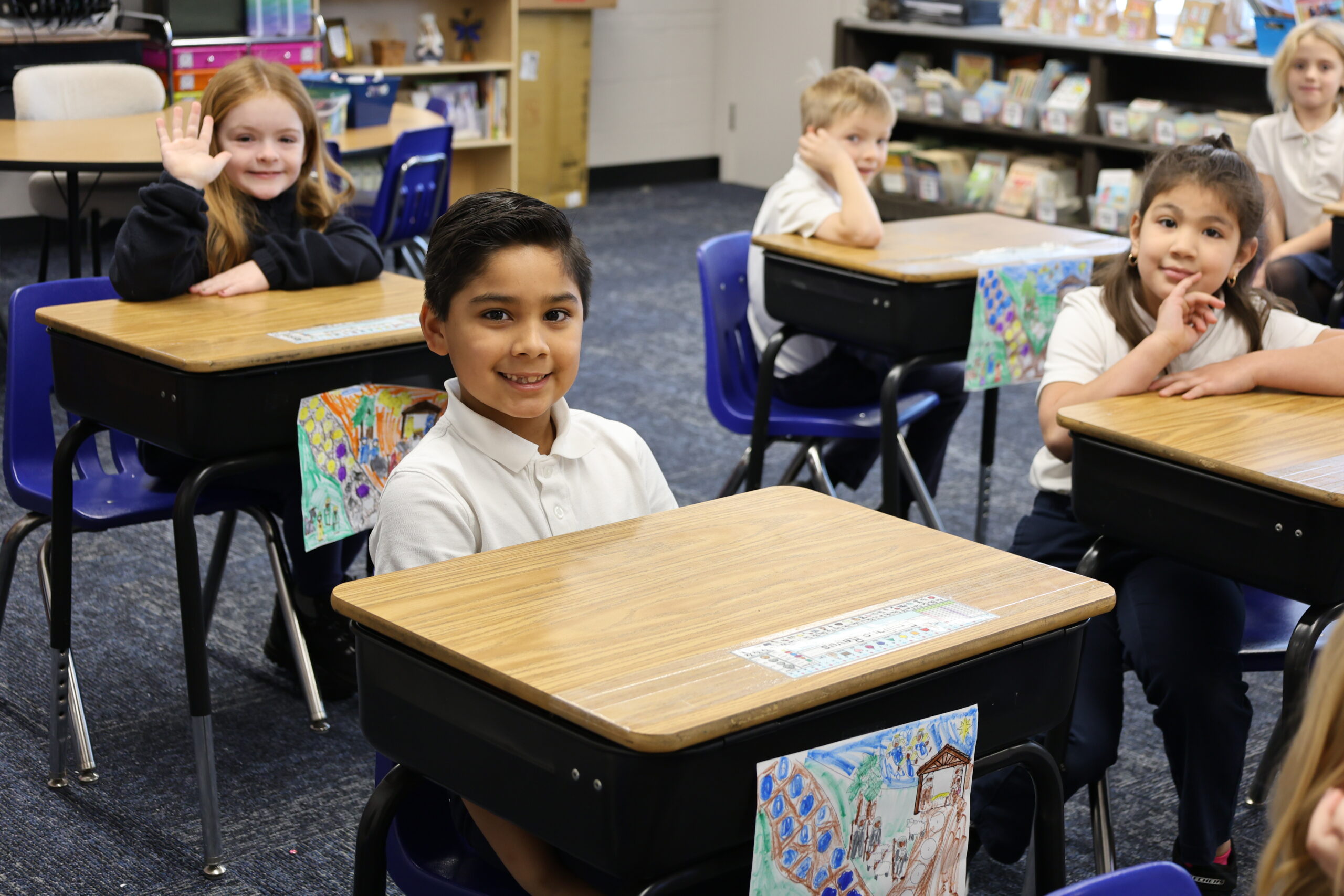 O'Groman School Child sitting in a desk