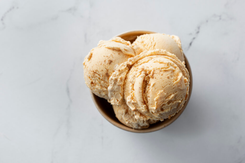 View from top of pumpkin Ice cream