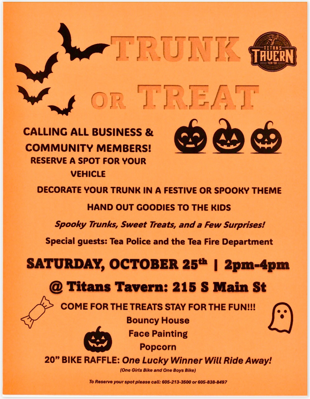 Trunk or Treat at Titans Tavern