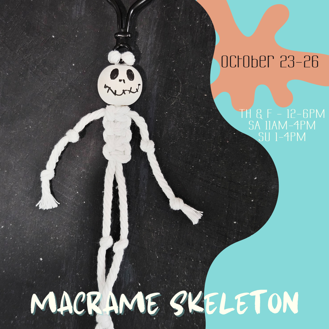 Skeleton Macrame Keychain Drop In Craft