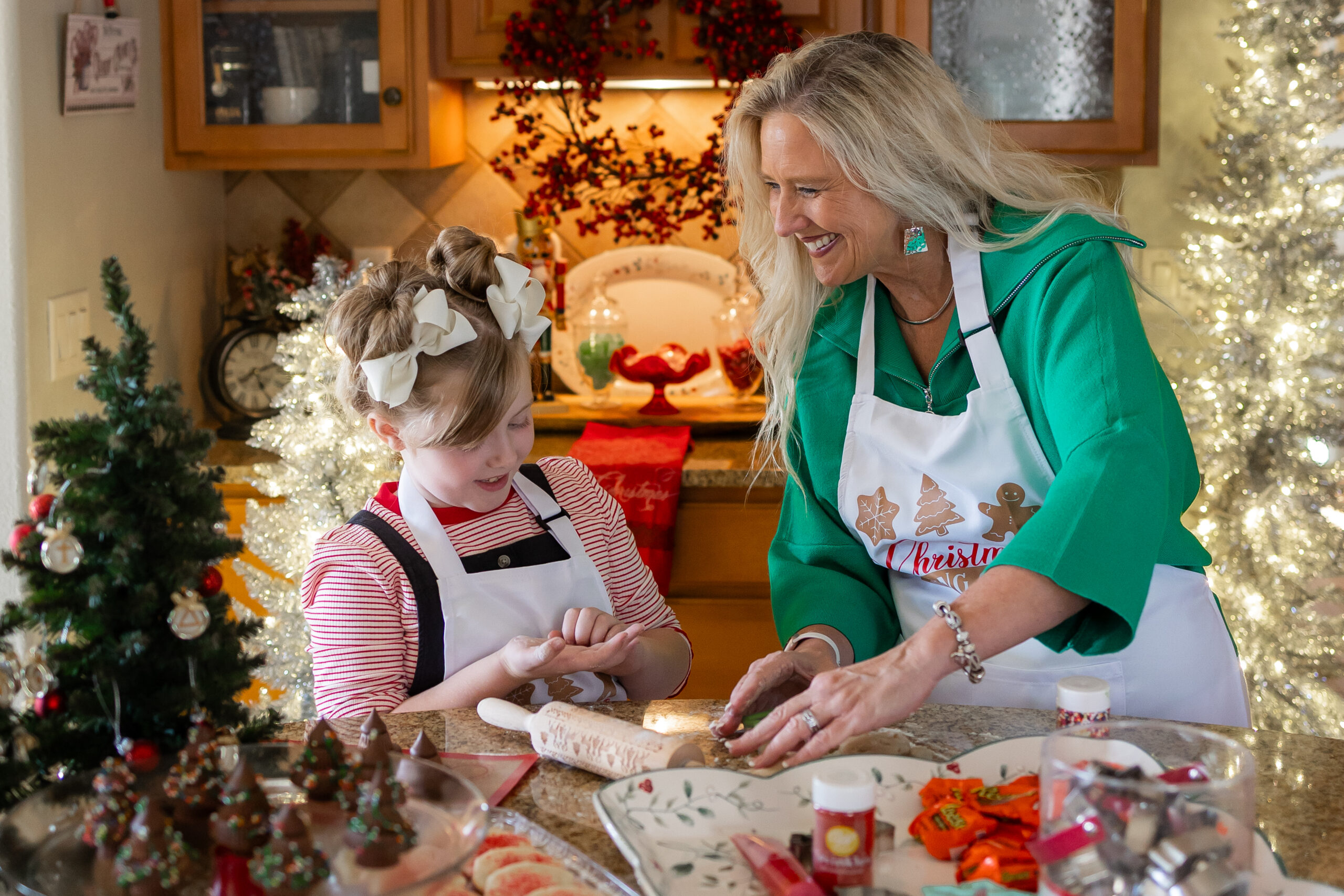 Grandma and Granddaughter Christmas Cover shoot