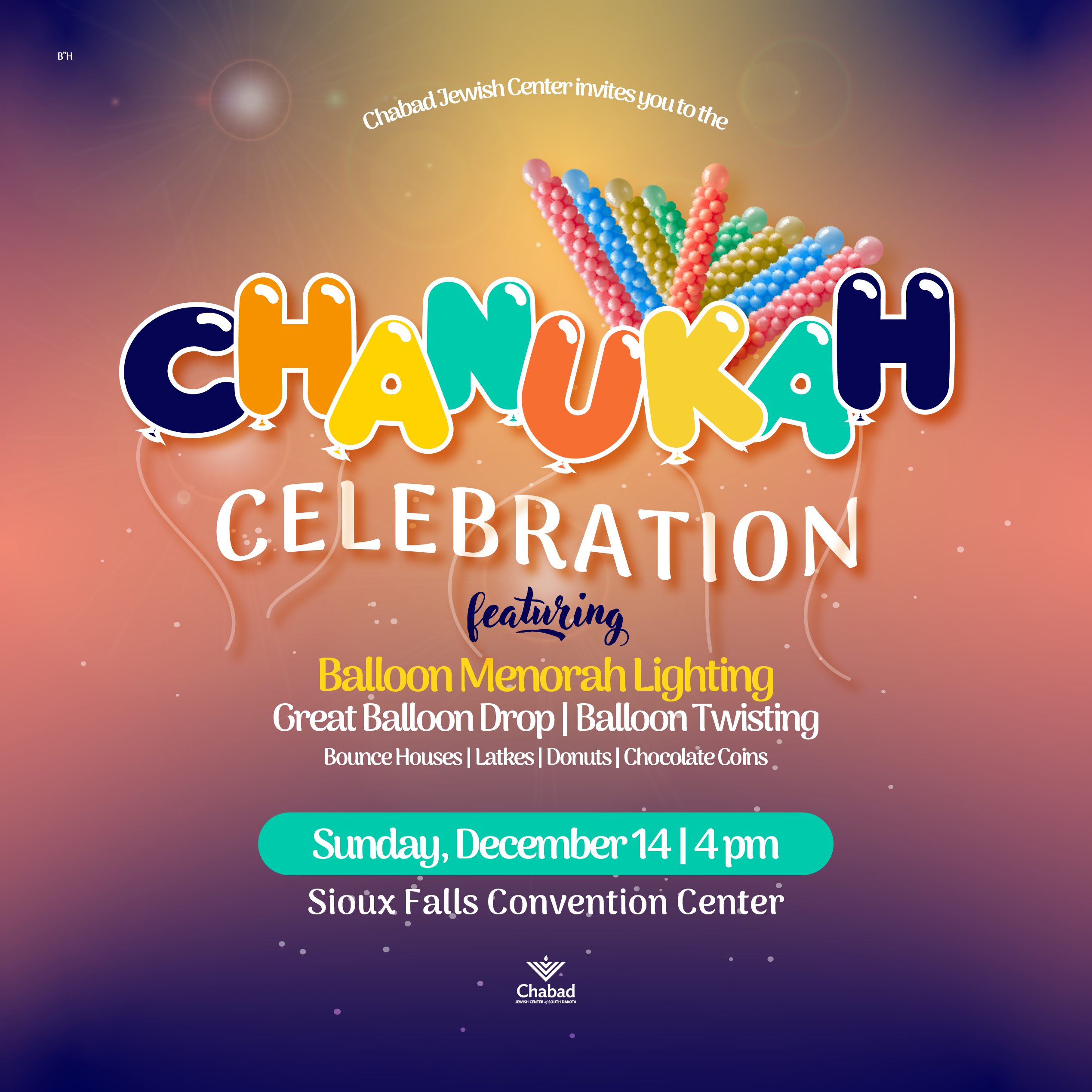 Chanukah Celebration and Balloon Menorah Lighting