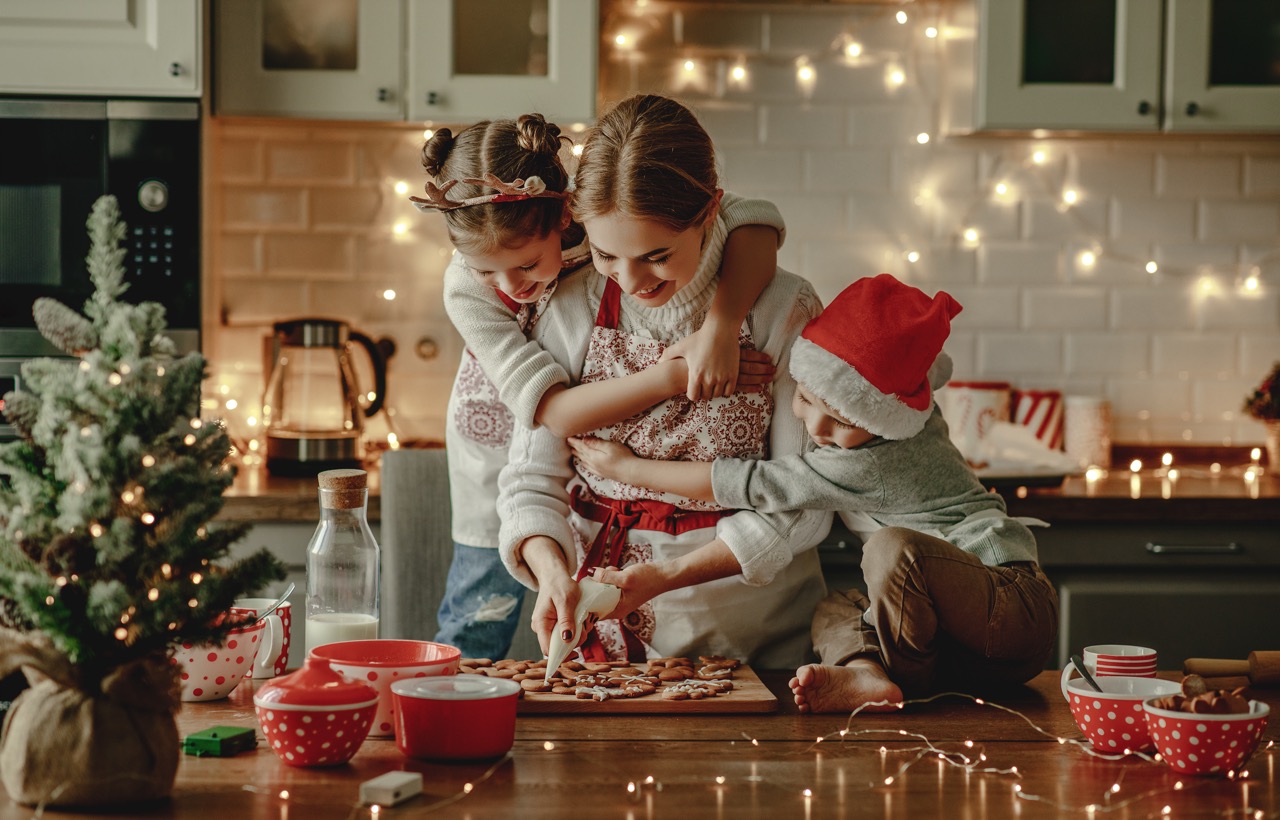 Baking Cookies to share Christmas Tradation