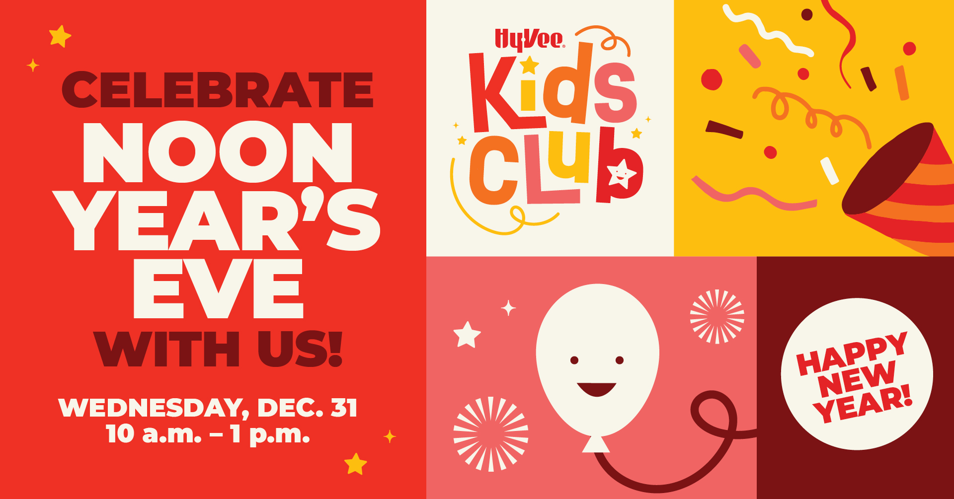 Noon Year's Eve at HyVee Kids Club