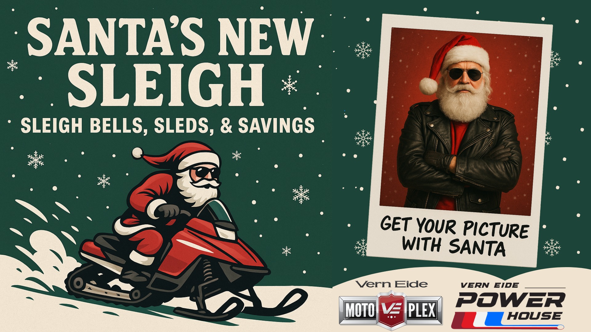 Santa's New Sleigh at Vern Eide