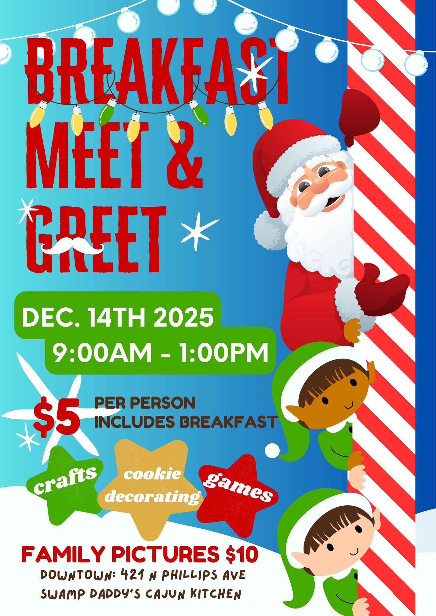 Breakfast with Santa at Swamp Daddy's