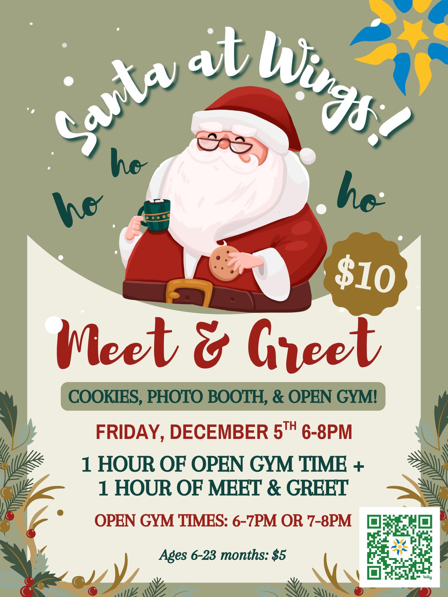 Cookies with Santa at Wings Gymnastics