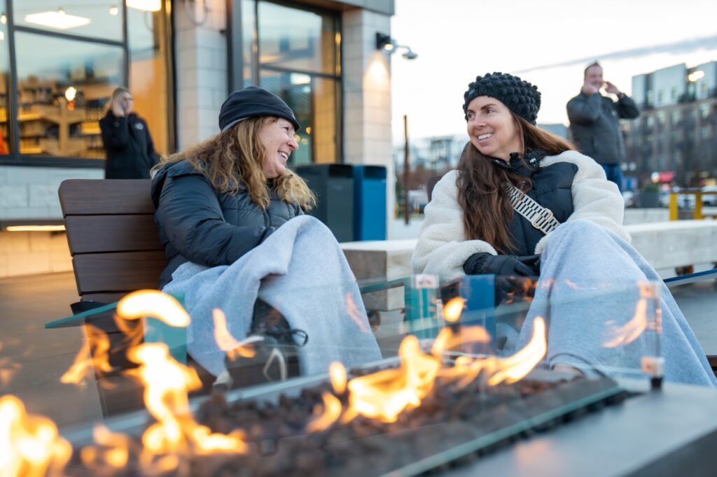 Jacobson Plaza Fire pit area