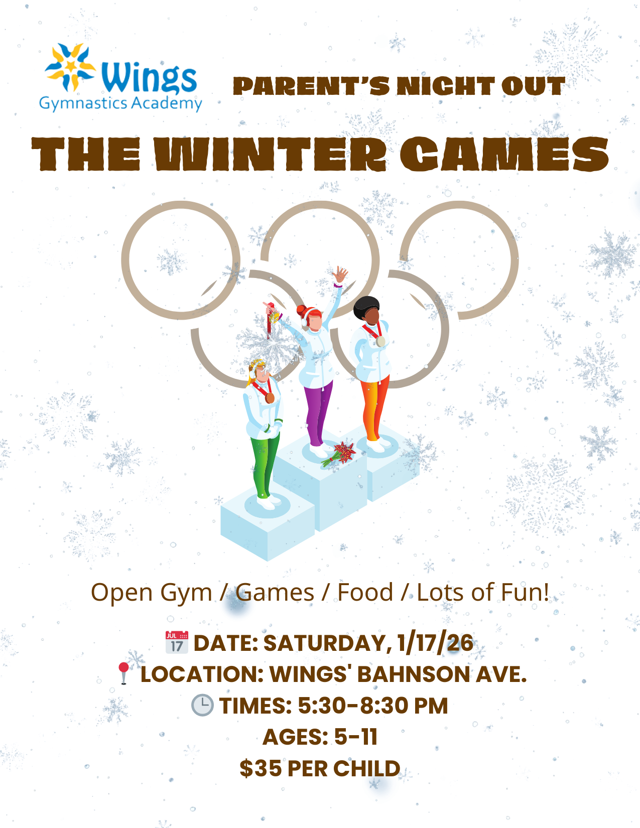 The Winter Games- Parents Night Out at Wings