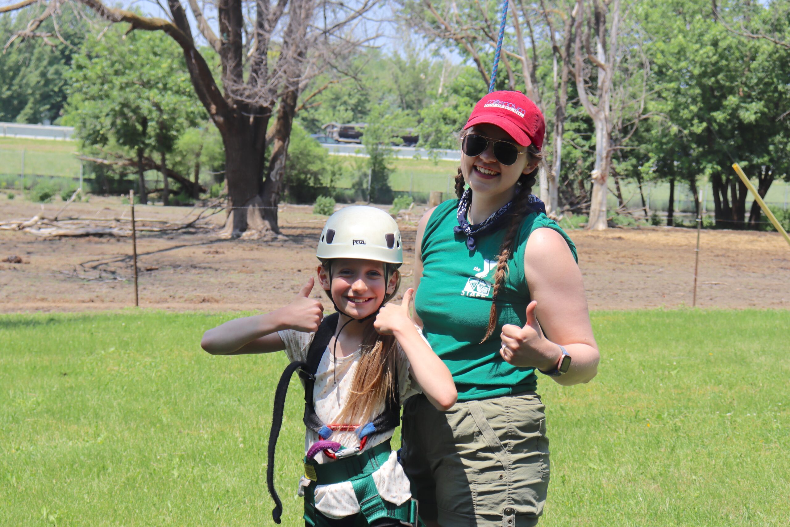 Staff and camping climbing at camp leif ericson