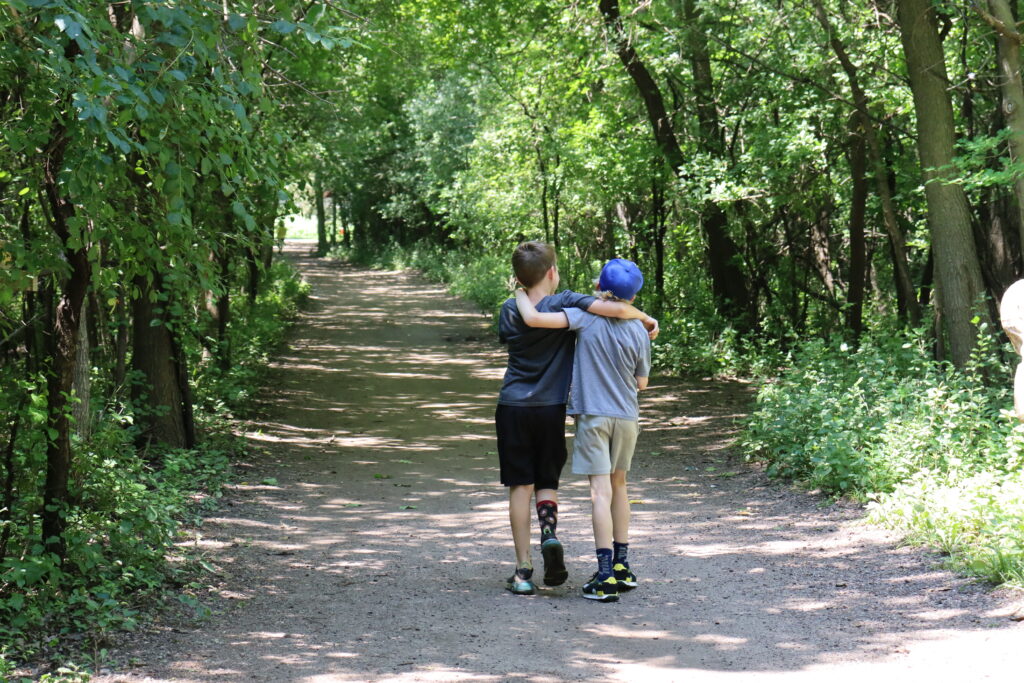 Boys Walking at Camp Leif Ericson