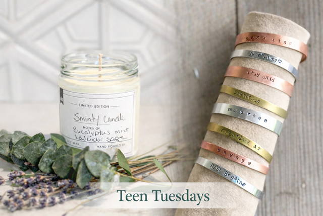 TEEN TUESDAY – Candle Pouring & STAMPED JEWELRY