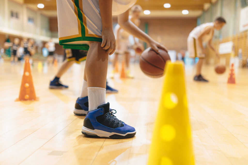 Youth Playing Basketball