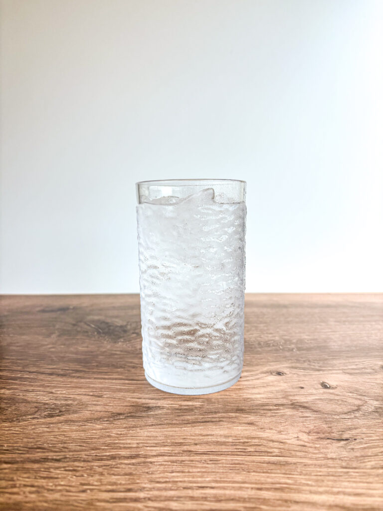 Glass of water for hydration